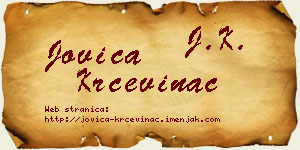 Jovica Krčevinac vizit kartica